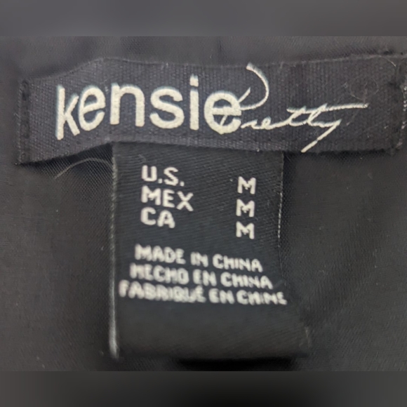 Kensie Pretty Red White and Black Silk Dress - Picture 3 of 3